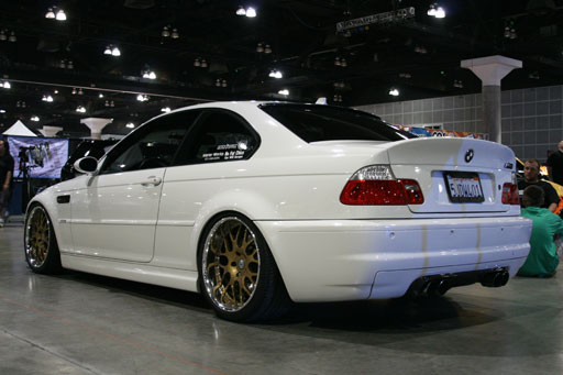 BMW M3 with some nice gold wheels