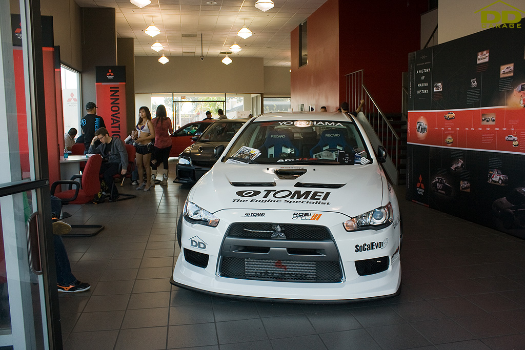  getting the VIP treatment in the Huntington Beach Mitsubishi's showroom.